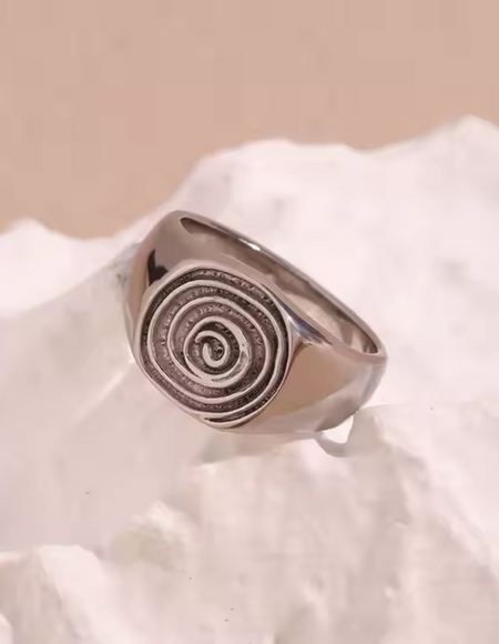 ANILLO AMONITA PLATA