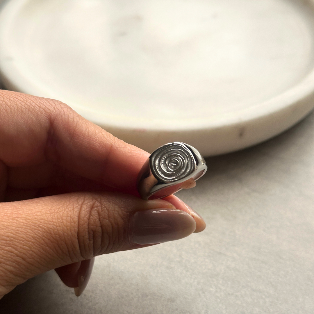 ANILLO AMONITA PLATA