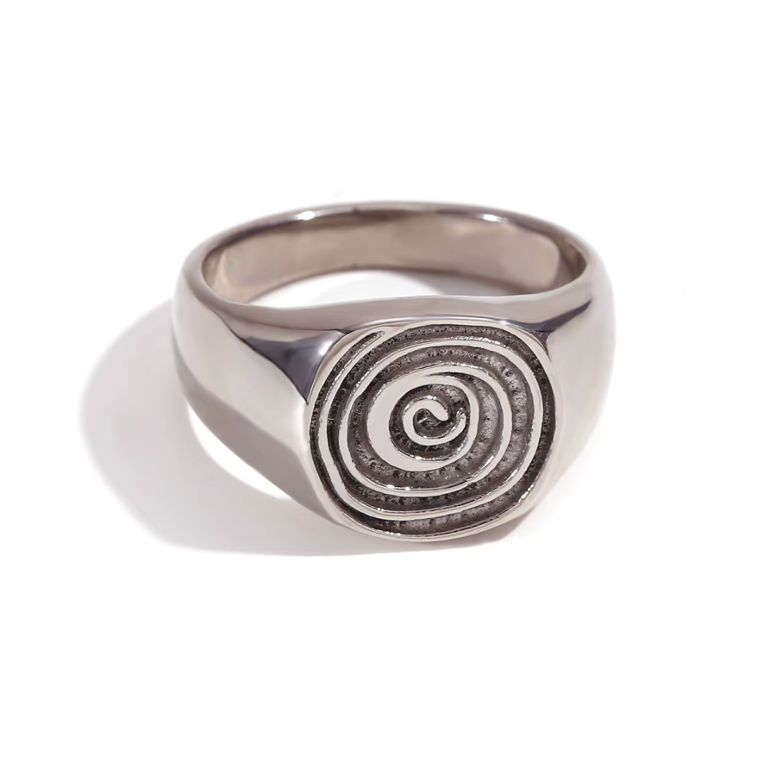 ANILLO AMONITA PLATA