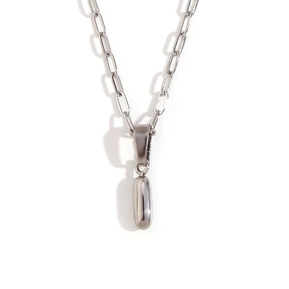 COLLAR INITIAL MINI PLATA